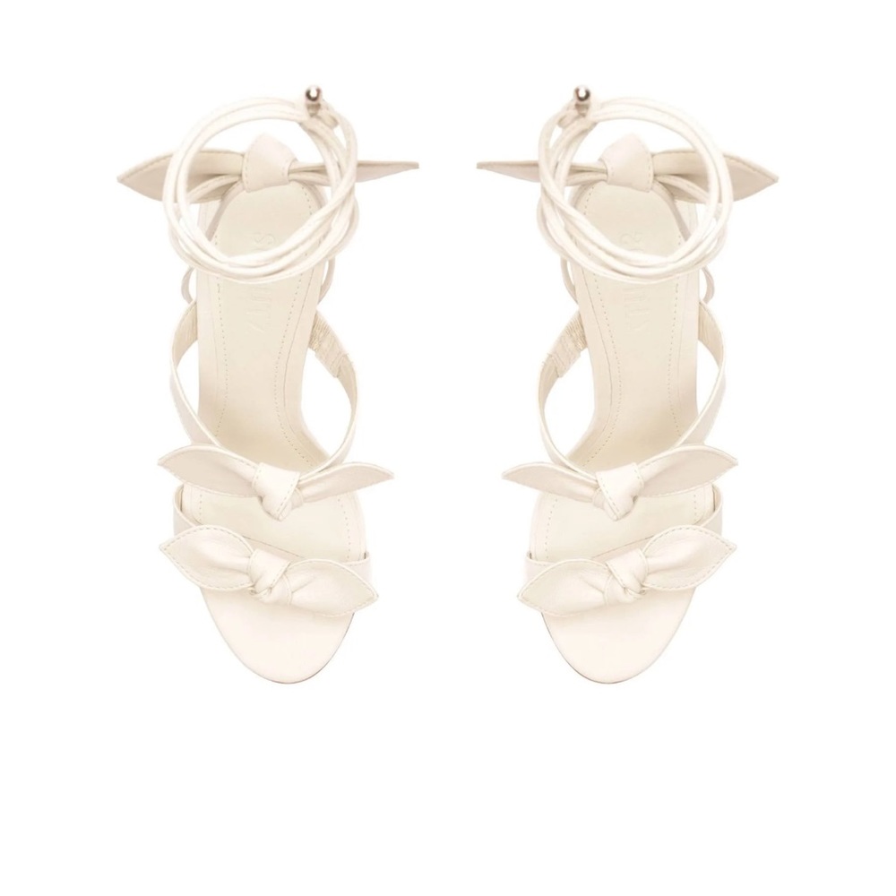 NIB SCHUTZ Alia High Nappa Leather Sandal - 8.5 / Pearl / Nappa Leather - Picture 4 of 8